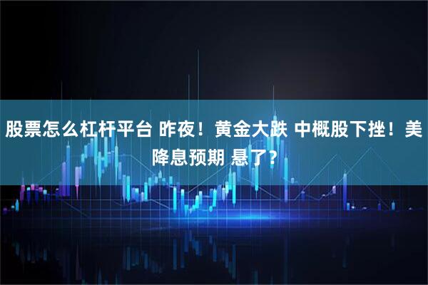 股票怎么杠杆平台 昨夜！黄金大跌 中概股下挫！美降息预期 悬了？